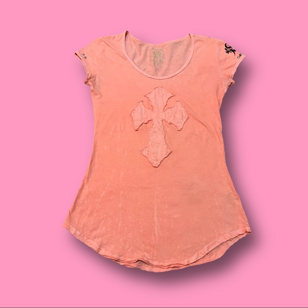 peachy cross shirt!